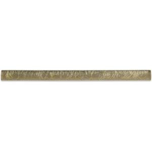 Splashback Tile Space Gold 3/4 in. x 12 in. x 11 mm Glass Pencil Liner Trim Wall Tile-GPL SPACE GOLD 206347044