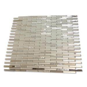 Splashback Tile Specchio Metallic Shine Glass Mirror Tile - 3 in. x 6 in. Tile Sample-C2C7SPCMETSHN 206822976