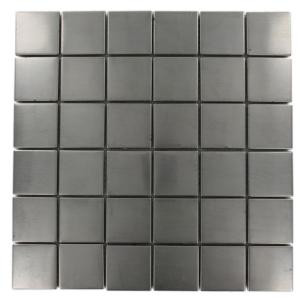 Splashback Tile Stainless Steel 12 in. x 12 in. x 8 mm Mosaic Floor and Wall Tile-METAL SILVER STAINLESS STEEL SQUARE 203061665