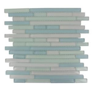 Splashback Tile Temple Coast 12 in. x 12 in. x 8 mm Glass Mosaic Floor and Wall Tile-TEMPLE COAST 203061545