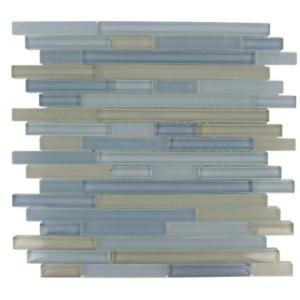 Splashback Tile Temple Seawave 12 in. x 12 in. x 8 mm Glass Mosaic Floor and Wall Tile-TEMPLE SEAWAVE 203061557