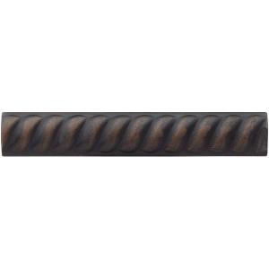 Weybridge 1 in. x 6 in. Cast Metal Rope Liner Dark Oil Rubbed Bronze Tile (16 pieces / case)-TRIM461070003HD 203381226