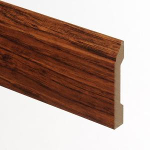 Zamma Cleburne Hickory / Distressed Brown Hickory 9/16 in. Thick x 3-1/4 in. Wide x 94 in. Length Laminate Wall Base Molding-013041525 203220358