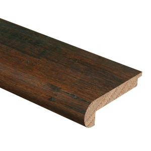 Zamma HS Strand Woven Bamboo Dark Mahogany 3/8 in. Thick x 2-3/4 in. Wide x 94 in. Length Hardwood Stair Nose Molding-014382082589 205415483