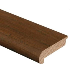 Zamma Strand Woven Bamboo Dark Caramel 1/2 in. Thick x 2-3/4 in. Wide x 94 in. Length Hardwood Stair Nose Molding-014122082587 205415473