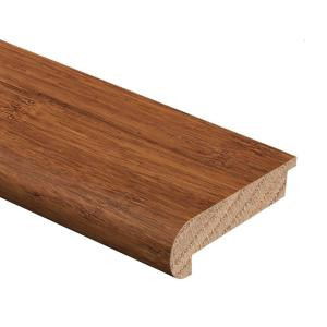 Zamma Strand Woven Bamboo Harvest/Dark Honey 1/2 in. Thick x 2-3/4 in. Wide x 94 in. Length Hardwood Stair Nose Molding-014122082511 205415535