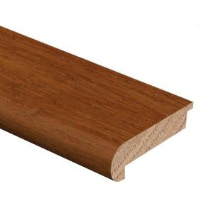 Zamma Strand Woven Bamboo Mahogany 1/2 in. Thick x 2-3/4 in. Wide x 94 in. Length Hardwood Stair Nose Molding-014122082596 205415546