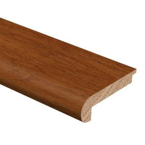Zamma Strand Woven Bamboo Mahogany 3/8 in. Thick x 2-3/4 in. Wide x 94 in. Length Hardwood Stair Nose Molding-014382082596 205415545