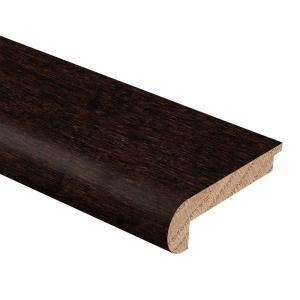 Zamma Strand Woven Bamboo Walnut/Ashton 3/8 in. Thick x 2-3/4 in. Wide x 94 in. Length Hardwood Stair Nose Molding-01438208942520 203596760