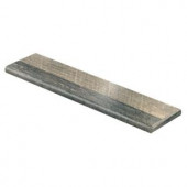 Cap A Tread Cross Sawn Oak Grey 94 in. L x 12-1/8 in. D x 1-11/16 in. H Laminate Right Return to Cover Stairs 1 in. Thick-016141763 206054215