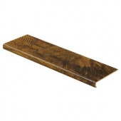 Cap A Tread Light Hickory 47 in. Length x 12-1/8 in. Deep x 2-3/16 in. Height Laminate to Cover Stairs 1-1/8 in. to 1-3/4 in. Thick-016A71765 206038792