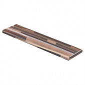 Cap A Tread Random Block Plum 94 in. Length x 12-1/8 in. Deep x 1-11/16 in. Height Laminate Right Return to Cover Stairs 1 in. Thick-016141769 206054219