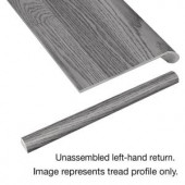 Cap A Tread Vintage Pewter Oak 47 in. Length x 12-1/8 in. Deep x 1-11/16 in. Height Laminate Left Return to Cover Stairs 1 in. Thick-016271816 206955326