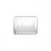 Daltile Bathroom Accessories White 4-3/4 in. x 6-3/8 in. Wall Mount Ceramic Soap Dish-0100BA7251P 100674422