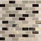 Daltile Coastal Keystones Sunset Cove Brick Joint 12 in. x 12 in. x 6 mm Glass Mosaic Floor and Wall Tile-CK8921BJPM1P 203719360
