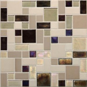 Daltile Coastal Keystones Sunset Cove Random Joint 12 in. x 12 in. x 6 mm Glass Mosaic Floor and Wall Tile-CK89BLRANDPM1P 203719362