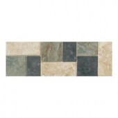 Daltile Continental Slate Multi-Colored 4 in. x 12 in. Porcelain Decorative Accent Floor and Wall Tile-CS72412DECO1P2 202655543