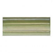 Daltile Cristallo Glass Peridot 3 in. x 8 in. Chair Rail Glass Accent Wall Tile-CR5238CR1P 202647710