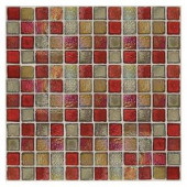 Daltile Egyptian Glass Garnet Gallery 12 in. x 12 in. x 6 mm Glass Face-Mounted Mosaic Wall Tile-EG3311PM1P 203719960