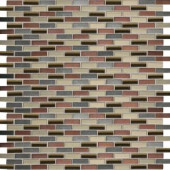 Daltile Fashion Accents Copper Blend 12 in. x 12 in. Glass and Stone Brix Blend Mosaic Wall Tile-FA631212BMS1P 203719329