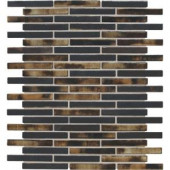 Daltile Fashion Accents Illumini Umber 12 in. x 12 in. x 8mm Random Porcelain Mosaic Wall Tile-F016583MS1P 203719374