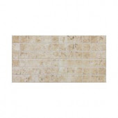 Daltile Fidenza Bianco 12 in. x 24 in. x 8 mm Porcelain Mesh-Mounted Mosaic Floor and Wall Tile (24 sq. ft. / case)-FD0122MS1P2 202667114