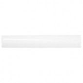 Daltile Finesse Bright White 1 in. x 6 in. Ceramic Quarter Round Wall Tile-FE01A106CC1P 300047375