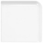 Daltile Finesse Bright White 2 in. x 2 in. Ceramic Bullnose Corner Wall Tile-FE01SN4269CC1P 300049498