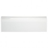 Daltile Finesse Bright White 2 in. x 6 in. Ceramic Radius Bullnose Wall Tile-FE01A4200CC1P 300049471