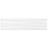 Daltile Finesse Bright White 4 in. x 16 in. Ceramic Wavy Wall Tile (10.75 sq. ft. / case)-FE01416WAVHD1P 207161686