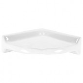 Daltile Finesse Bright White 8-1/2 in. x 8-1/2 in. x 2-5/8 in. Ceramic Corner Shelf-FE01BA780CC1P 300052294