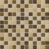 Daltile Isis Cream Blend 12 in. x 12 in. x 3 mm Glass Mesh-Mounted Mosaic Wall Tile-IS2611MS1P 203719393