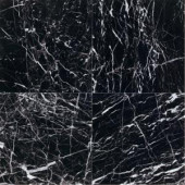 Daltile Natural Stone Collection China Black-Polished 12 in. x 12 in. Marble Floor and Wall Tile (10 sq. ft. / case)-M75112121L 202646808