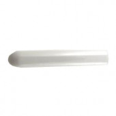 Daltile Semi-Gloss 3/4 in. x 6 in. White Ceramic Quarter-Round Wall Tile-0100AC1061P1 100674430