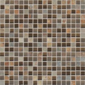 Daltile Slate Radiance Saddle 11-3/4 in. x 11-3/4 in. x 8 mm Glass and Stone Mosaic Blend Wall Tile-SA565858MS1P 203719628