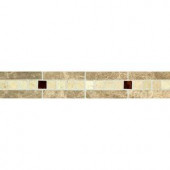 Daltile Stone Decorative Accents Copper Mystery 1-7/8 in. x 12 in. Marble and Glass Accent Wall Tile-ST66212DCOCC1L 203213476