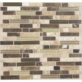 Daltile Stone Radiance Morning Sun 11-3/4 in. x 12-1/2 in. x 8 mm Glass and Stone Mosaic Blend Wall Tile-SA5258RANDMS1P 203719317