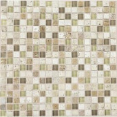 Daltile Stone Radiance Mushroom 12 in. x 12 in. x 8 mm Glass and Stone Mosaic Blend Wall Tile-SA535858MS1P 203719318