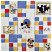 Disney Classic Multi 11-3/4 in. x 11-3/4 in. x 5 mm Glass Mosaic Tile-WDSCLS35 206638284