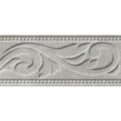 ELIANE Delray L-1 White 3 in. x 8 in. Ceramic Listello Wall Tile-8031086 206866512