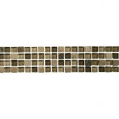 ELIANE Delray Sunset 3 in. x 12 in. x 8 mm Stone Glass Mesh-Mounted Mosaic Tile-8026976 206157437