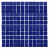 Epoch Architectural Surfaces Monoz M-Blue-1402 Mosiac Recycled Glass Mesh Mounted Floor and Wall Tile - 3 in. x 3 in. Tile Sample-M-BLUE SAMPLE 203153246