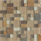 Epoch Architectural Surfaces No Ka 'Oi Paia-Pa420 Stone And Glass Blend Mesh Mounted Floor and Wall Tile - 3 in. x 3 in. Tile Sample-paia SAMPLE 203153277