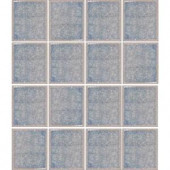 Epoch Architectural Surfaces Oceanz Arctic Blue-1726 Crackled Glass 12 in. x 12 in. Mesh Mounted Tile (5 sq. ft. / case)-ARCTIC Blue-1726 203434279