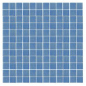Epoch Architectural Surfaces Oceanz O-Blue-1721 Mosaic Recycled Glass Anti Slip 12 in. x 12 in. Mesh Mounted Floor & Wall Tile (5 sq. ft. / case)-O-BLUE-1721 203434338