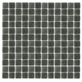 Epoch Architectural Surfaces Spongez S-Black-1412 Mosiac Recycled Glass Mesh Mounted Floor and Wall Tile - 3 in. x 3 in. Tile Sample-S-BLACK SAMPLE 203153274