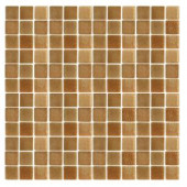 Epoch Architectural Surfaces Spongez S-Brown-1410 Mosaic Recycled Glass 12 in. x 12 in. Mesh Mounted Floor & Wall Tile (5 sq. ft. / case)-S-BROWN-1410 203434349