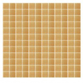 Epoch Architectural Surfaces Spongez S-Light Brown-1409 Mosiac Recycled Glass Mesh Mounted Floor and Wall Tile -3 in. x 3 in. Tile Sample-S-LIGHT BROWN SAMPLE 203153271