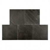 FastStone+ Black Line 12 in. x 12 in. Slate Peel and Stick Wall Tile (5 sq. ft. / pack)-70-048-04-01 207041451