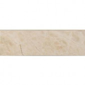 Florida Tile Home Collection Favrales Beige 3 in. x 10 in. Ceramic Wall Bullnose Tile-HDE96530S43A9 204619605
